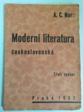 kniha Moderní literatura československá, [A.C. Nor] 1937