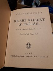 kniha Hrabě Robert z Paříže román z křesťanského Cařihradu, Obelisk 1925