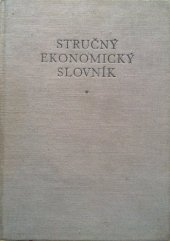 kniha Stručný ekonomický slovník, SNPL 1959
