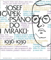 kniha Psáno do mraků 1936 - 1939, Pražská edice 1993