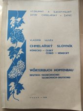 kniha Chmelařský slovník  Česko Německý, Německo Český , Intertermin Praha  1988