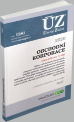 kniha ÚZ 1381 Obchodní korporace 2020 podle stavu k 22. 6. 2020, Sagit 2020