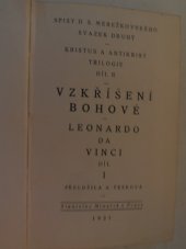 kniha Kristus a Antikrist II, - Vzkříšení bohové - Trilogie., Minařík 1921