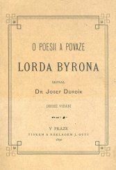 kniha O poesii a povaze Lorda Byrona, J. Otto 1890