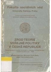 kniha Zrod teorie veřejné politiky v České republice úvodní studie k analýze formování a realizace veřejné politiky v České republice po r. 1989, Vesmír 1994