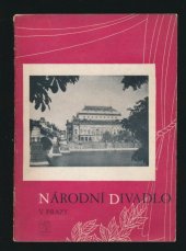 kniha Národní divadlo v Praze 1883-1953, Čedok 1953