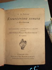 kniha Kreutzerova sonata s doslovem, Jan Svátek 1923
