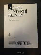 kniha Dějiny I. interní kliniky, Karolinum  1996