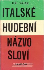 kniha Italské hudební názvosloví, Panton 1982