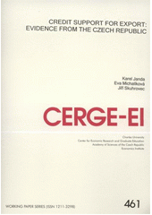 kniha Credit support for export: evidence from the Czech Republic, CERGE-EI 2012