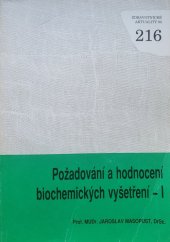 kniha Požadování a hodnocení biochemických vyšetření., Avicenum 1991