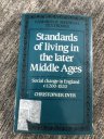 kniha Standards of living in the later Middle Ages Social change in England c.1200-1520, Cambridge University Press 1989