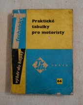 kniha Praktické tabulky pro motoristy, Práce 1965