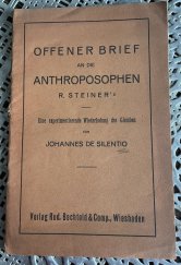 kniha Offener Briefing an die anthroposophen, Verlag 1935