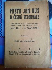 kniha Mistr Jan Hus a česká reformace, Jiskra 1919