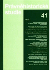 kniha Právněhistorické studie., Karolinum  2012