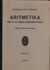 kniha Aritmetika pro V.-VII. třídu středních škol, Jednota československých matematiků a fysiků 1935