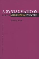 kniha A syntagmaticon of Hindī verbo-nominal syntagmas, Karolinum  2009