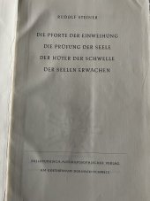 kniha Die Pforte der Einweihung (Initiation). Ein Rosenkreuzermysterium, Philosophisch Anthroposophischer Verlag am Goetheanum Dornach 1935