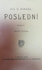 kniha Poslední novela, Alois Neubert 1928