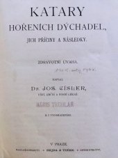 kniha Katary hořeních dýchadel, jich příčiny a následky, Hejda & Tuček 