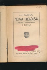 kniha Nová Heloisa, Josef Pelcl 1912