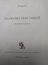 kniha Dcerušky paní Veselé Román mladých, Jaroslav Salivar 1946