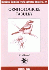 kniha Ornitologické tabulky, Český svaz ochránců přírody, ZO Vlašim 2003