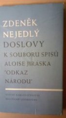kniha Doslovy k souboru spisů Aloise Jiráska "Odkaz národu", SNPL 1960