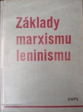 kniha Základy marxismu-leninismu učební pomůcka, SNPL 1960