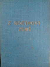kniha Z Goethovy země, Fr. Borový 1925