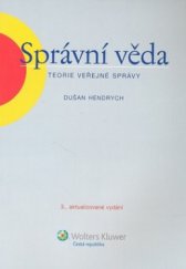 kniha Správní věda teorie veřejné správy, Wolters Kluwer 2009