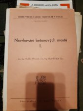 kniha Navrhování betonových mostů I, ČVUT 1981