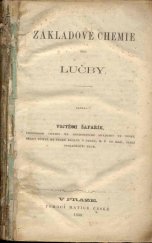 kniha Základové chemie čili lučby, Pomocí Matice České 1860