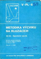 kniha Metodika výcviku na kluzácích 3 - Sportovní výcvik, Svazarm 1981