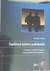 kniha Úspěšnost jednání podnikatelů, FITR JUVEN Bohemia 1994