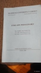 kniha Základy pedagogiky , TU Liberec 2001