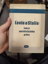 kniha Lenin a Stalin, tvůrci socialistického práva, Orbis 1951