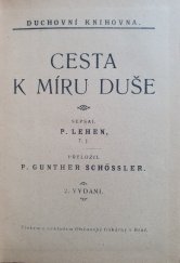 kniha Cesta k míru duše, Občanská tiskárna 1922