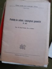 kniha Předlohy ke cvičení z deskriptivní geometrie 2. [díl] určeno pro posl. fak. stavební., ČVUT 1977
