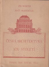 kniha Česká architektura 1800-1920, Jan Štenc 1922
