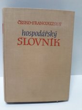 kniha Česko-francouzský hospodářský slovník, Orbis 1955