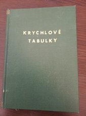 kniha Krychlové tabulky pro lesní i polní hospodářství, lesní personál, příslušníky živností stavebních, obchodníky dřívím, majitele parních pil, lomů atd. praktické tabulky ..., Josef L. Švíkal 1942