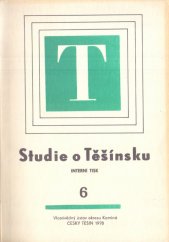 kniha Studie o Těšínsku. Sv. 6., Vlastivědný ústav 1978