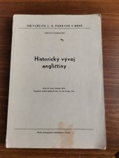 kniha Historický vývoj angličtiny Určeno pro posl. fak. filozof., SPN 1978
