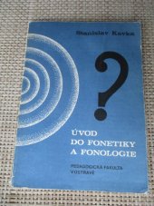 kniha Úvod do fonetiky a fonologie, Pedagogická fakulta 1984