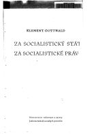 kniha Za socialistický stát, za socialistické právo, Orbis 1950