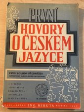 kniha První hovory o českém jazyce, Ing. Mikuta 1946