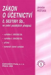 kniha Zákon o účetnictví č. 563/1991 Sb., ve znění pozdějších předpisů, Eurounion 2009
