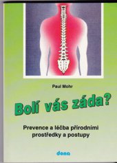 kniha Bolí vás záda? prevence a léčba přírodními prostředky a postupy, Dona 1993